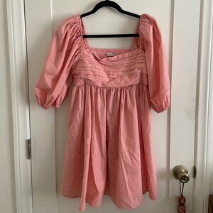 The Abercrombie & Fitch Emerson Poplin Puff Sleeve Mini Dress